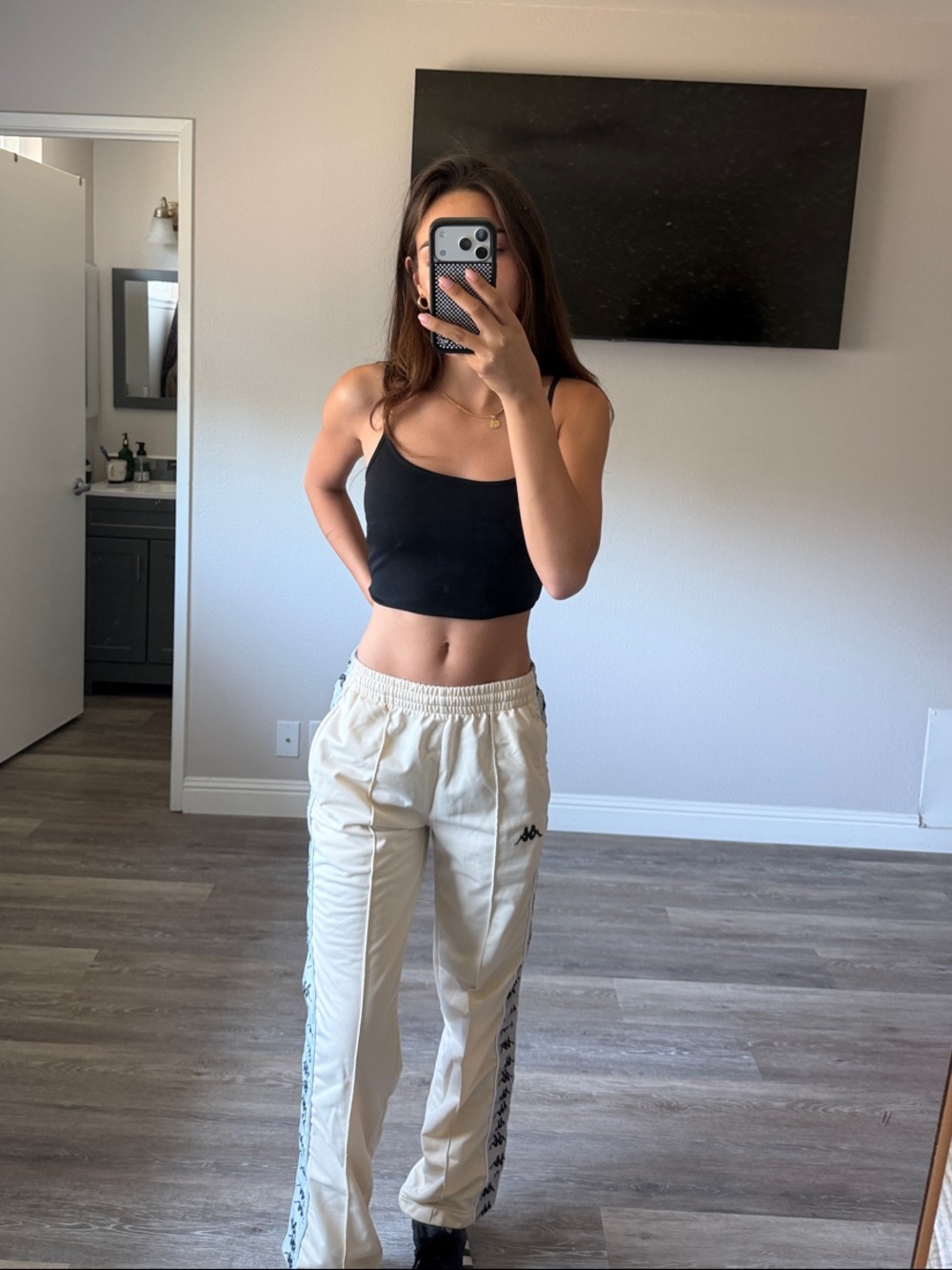 Kappa Cream Track Pants